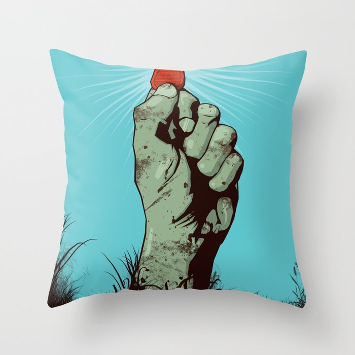 Zombie Mediator Throw Pillow