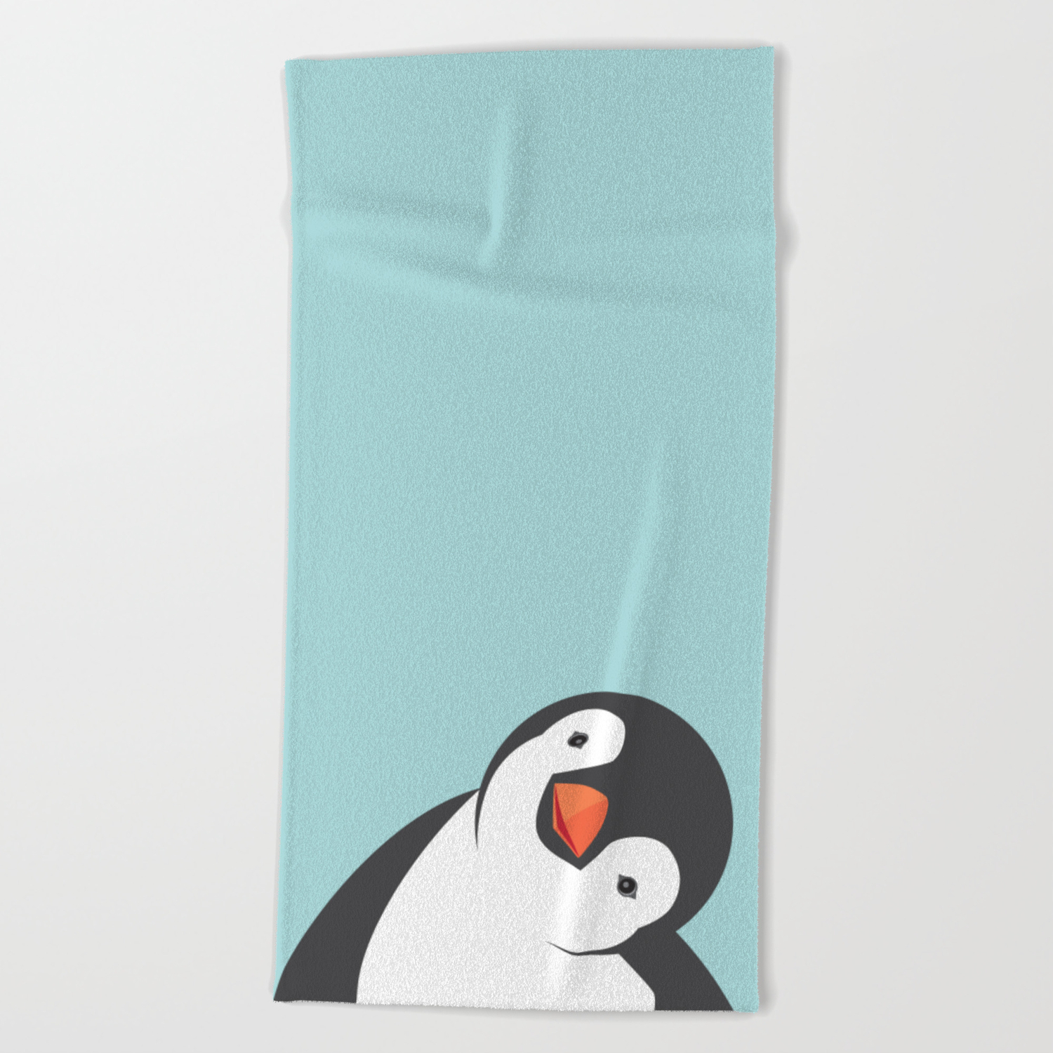 CafePress Crazy Penguin Lady Beach Towel 183975084 