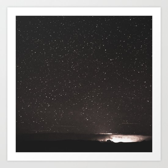 Starry Summer Night in Arizona Art Print