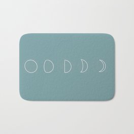 Moon Phase in Farmhouse Blue Bath Mat