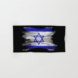 Israel flag brush stroke, national flag Hand & Bath Towel