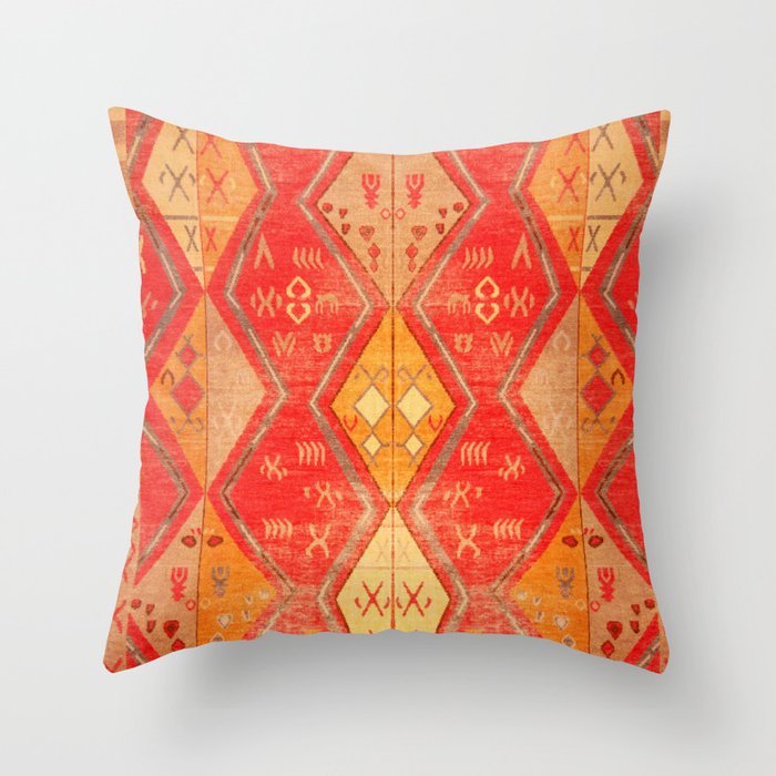 N254 - Oriental Heritage Antique Traditional Tropical Color Moroccan Style Throw Pillow