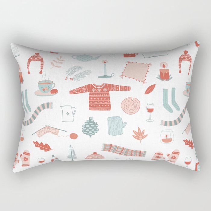 Hygge Cosy Things Rectangular Pillow