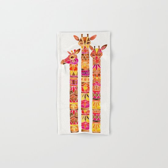 Giraffes – Fiery Palette Hand & Bath Towel