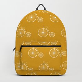 Vintage cycle | Ochre and white Backpack