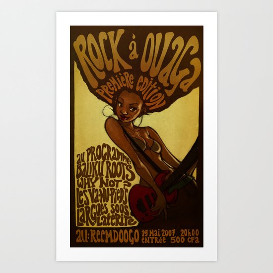 Rock á Ouaga Art Print