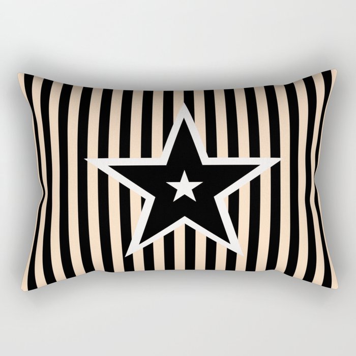 The Greatest Star! Black and Cream Rectangular Pillow