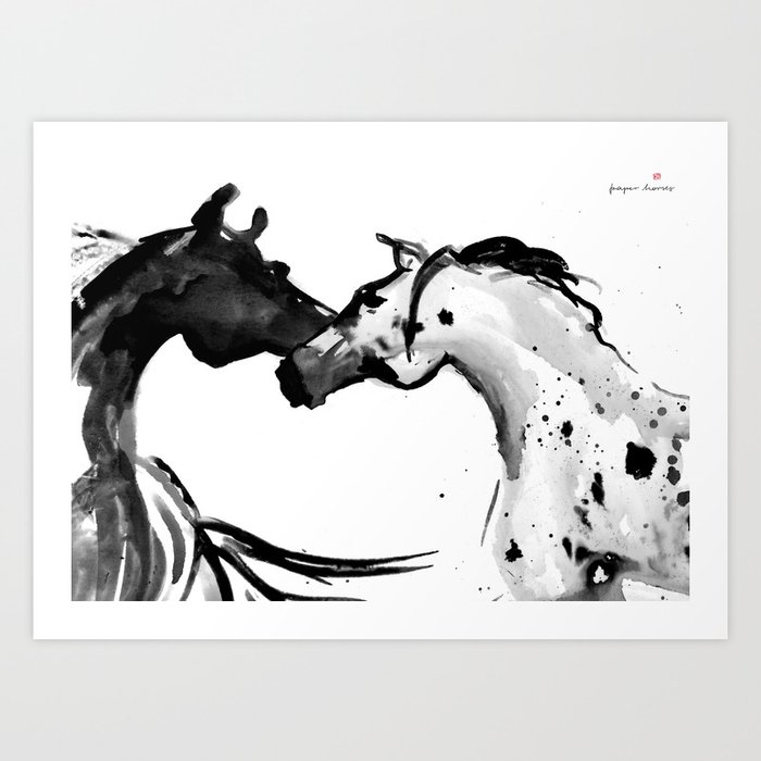 Horses (Love) Art Print