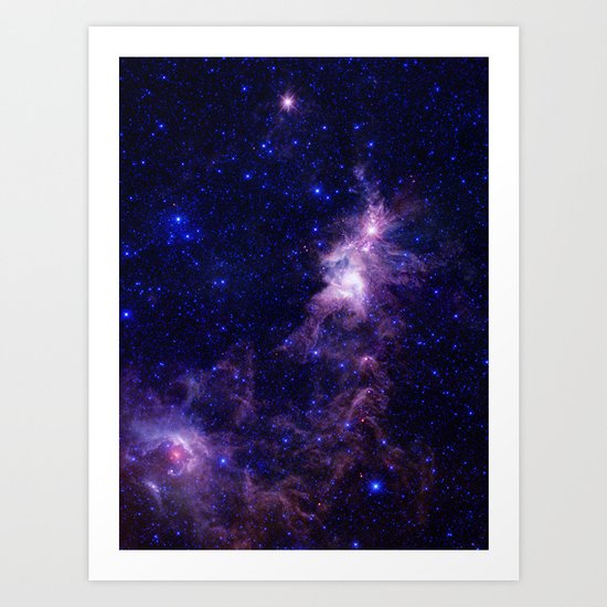 gAlAXY Purple Blue Art Print