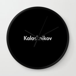 Kalashnikov Typography Wall Clock