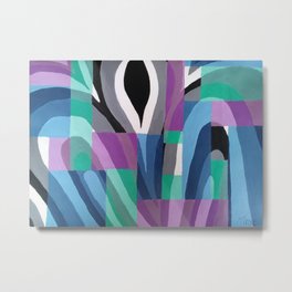 Rebirth Metal Print | Creative, Cooltoned, Acrylic, Painting, Abstract, Geometric, Unique 