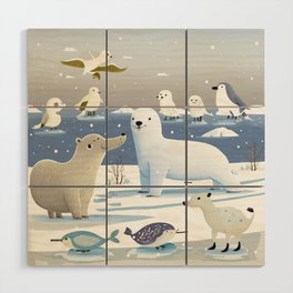 Arctic Animals Landscape 1 Wood Wall Art