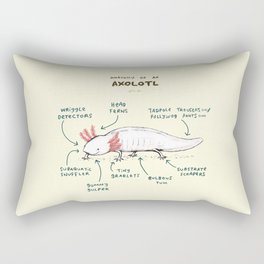 Anatomy of an Axolotl Rectangular Pillow