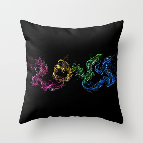 LOVE with a backwards E Throw Pillow