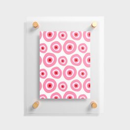 Bright Pink Evil Eye Pattern Floating Acrylic Print