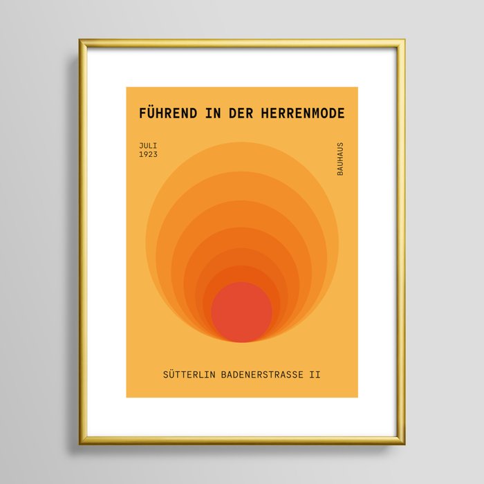 Sun Spiral | Bauhaus I Framed Art Print
