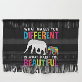 Autism Awareness Different Is Beautiful Wall Hanging