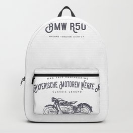 Vintage German Motorcycle T Shirt, 1958 Retro Bikers Model Backpack