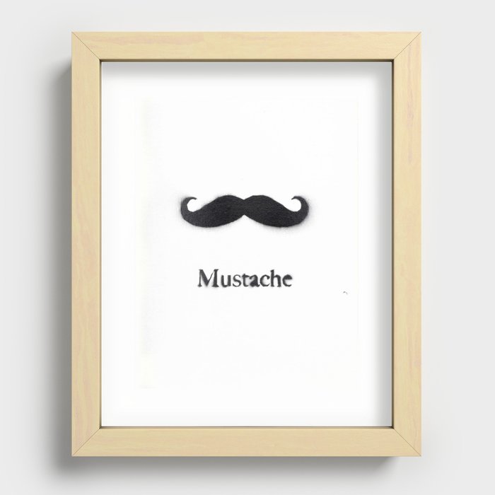 Mustache Recessed Framed Print