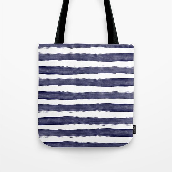 Blue- White- Stripe - Stripes - Marine - Maritime - Navy - Sea - Beach - Summer - Sailor 1 Tote Bag