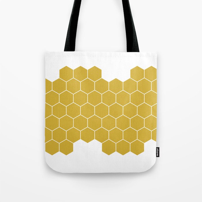 Honeycomb White Tote Bag