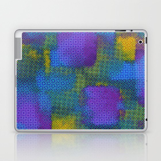 Pastel Patchwork Halftones Abstract Pattern Design Laptop & iPad Skin
