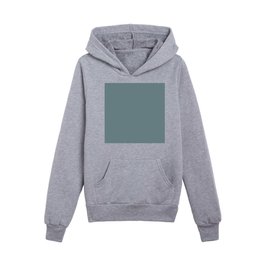 Medium Blue Gray Solid Color PPG Puddle Jumper PPG1035-5 - All One Single Shade Hue Colour Kids Pullover Hoodies