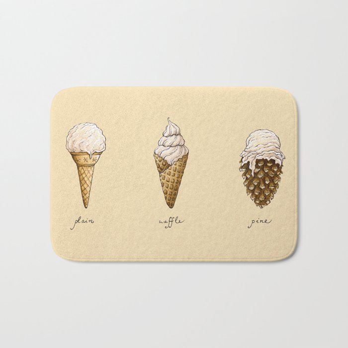 Ice Cream Cones Bath Mat