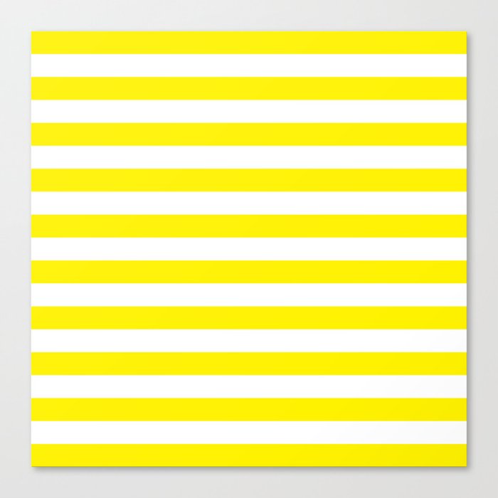 Horizontal Yellow Stripes Canvas Print by CoolFunAwesomeTime | Society6