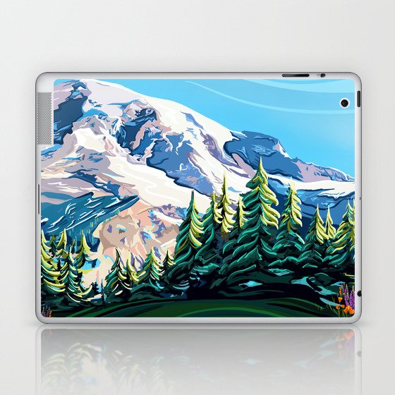 Wildflowers on Mount Rainier Laptop & iPad Skin