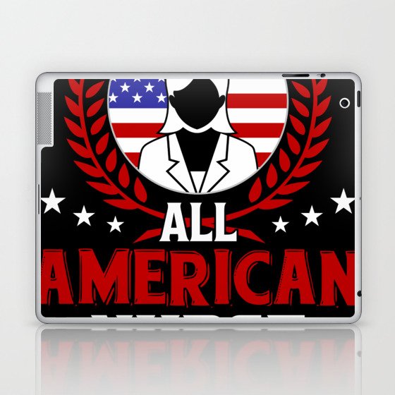 All american Nurse US flag 4th of July Laptop & iPad Skin