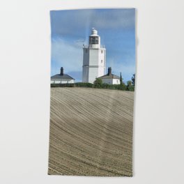 Joss Bay Lighthouse Beach Towel