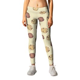 cookies_pattern_light yellow Leggings