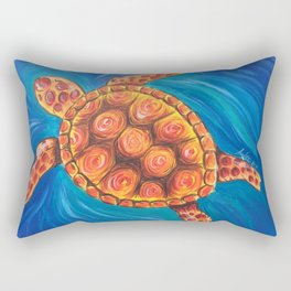 Red Sea Turtle Rectangular Pillow