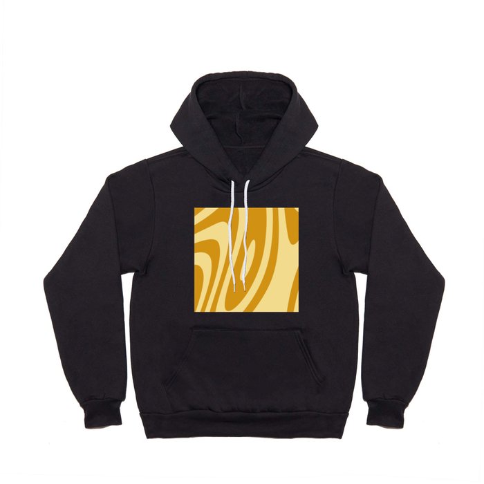 Gold Groovy Zebra Liquid Stripes Design Hoody