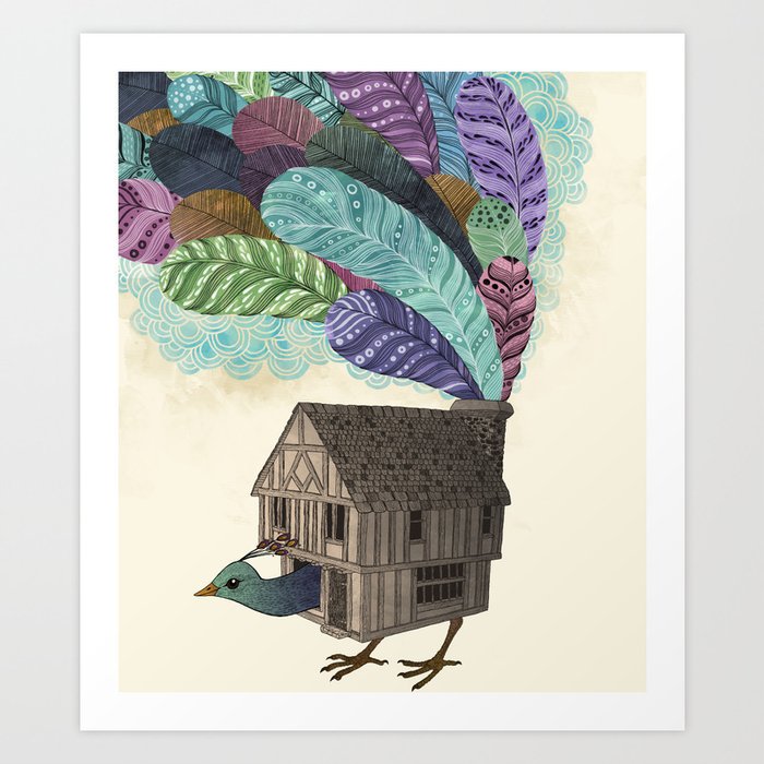 birdhouse revisited Art Print