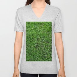 Grass, green plant, nature realistic grass V Neck T Shirt