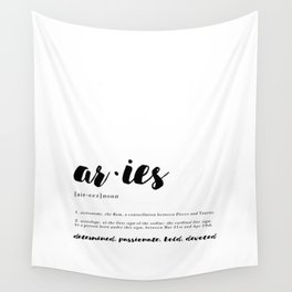 Aries - Zodiac Definitions Wall Tapestry