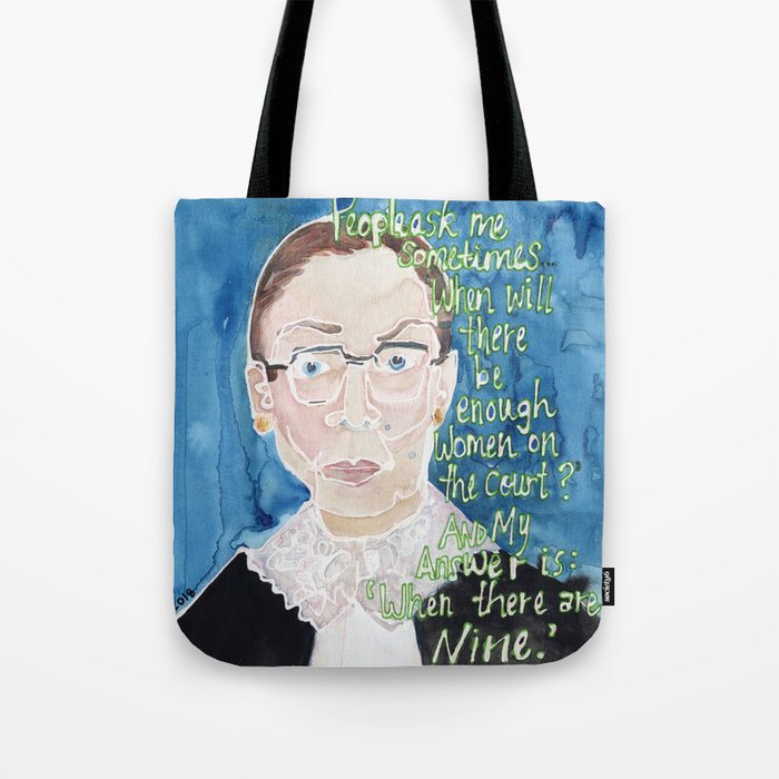 Ruth Bader Ginsburg Tote Bag by FemTom | Society6