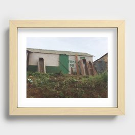 Coffins in Haiti outside of rural mountain Pharmacy Recessed Framed Print