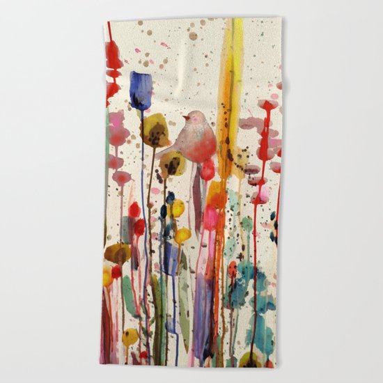 ce doux matin Beach Towel