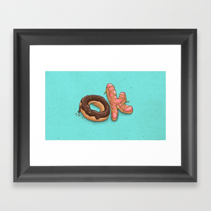 OK Doughnuts Framed Art Print