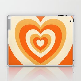 Orange Retro Hearts Laptop Skin