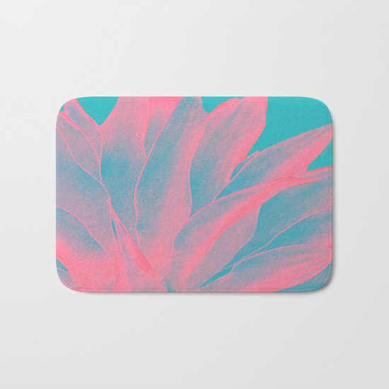 Abstract leaves Bath Mat