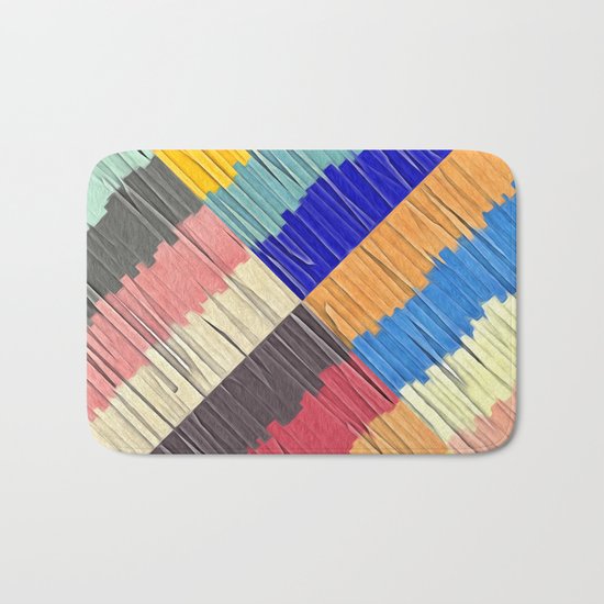 Cool Colors Collage Bath Mat