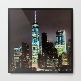 NYC @ NITE Metal Print | Photo, Manhattan, Color, Newyork, Hdr, Statenislandferry, Freedomtower, Nyc, Skyline, Digital 