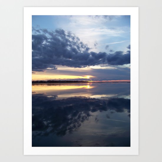 Blue Sunset Reflections - Study # 25 Art Print
