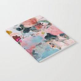 floral bloom abstract painting Notebook | Curated, Large, Oil, Painting, Blush, Romantic, Pastel, Digital, Modern, Art 