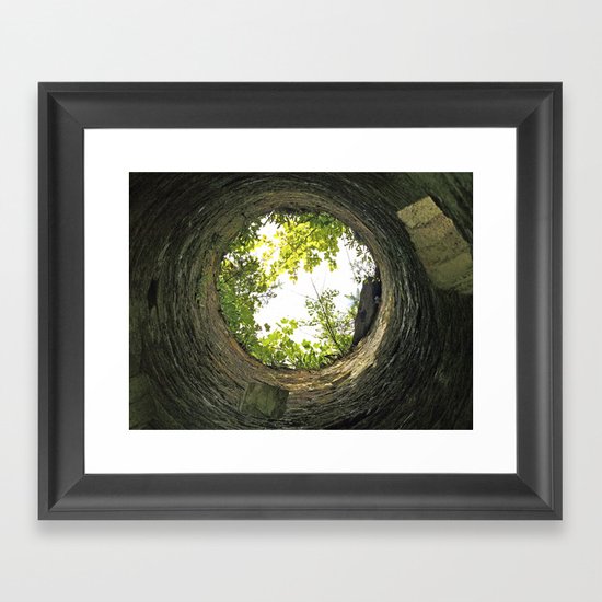Into the pit - Lismore Towers Framed Art Print