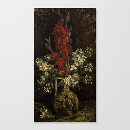  Vase with Red and White Flowers, 1886 by Vincent van Gogh Canvas Print